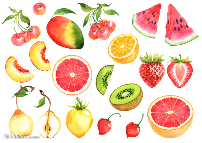 果色生香 水果手绘素材的艺术之美与创意应用
